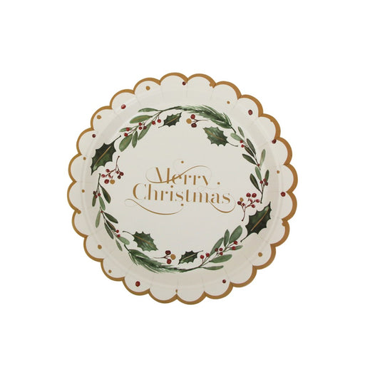 Merry Christmas paper plates 23cm 20 pack