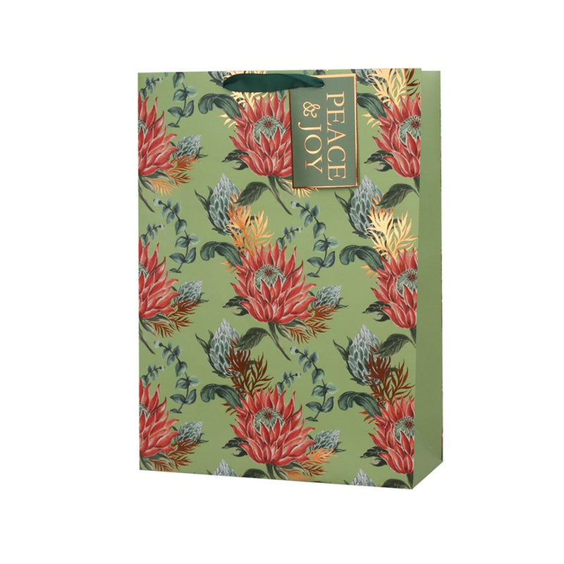 extra large Australiana floral Christmas gift bag