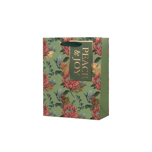 medium Australiana floral Christmas gift bag
