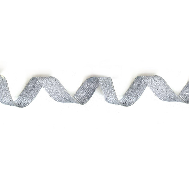 gunmetal glitter Christmas ribbon garland 7.5 x 150cm