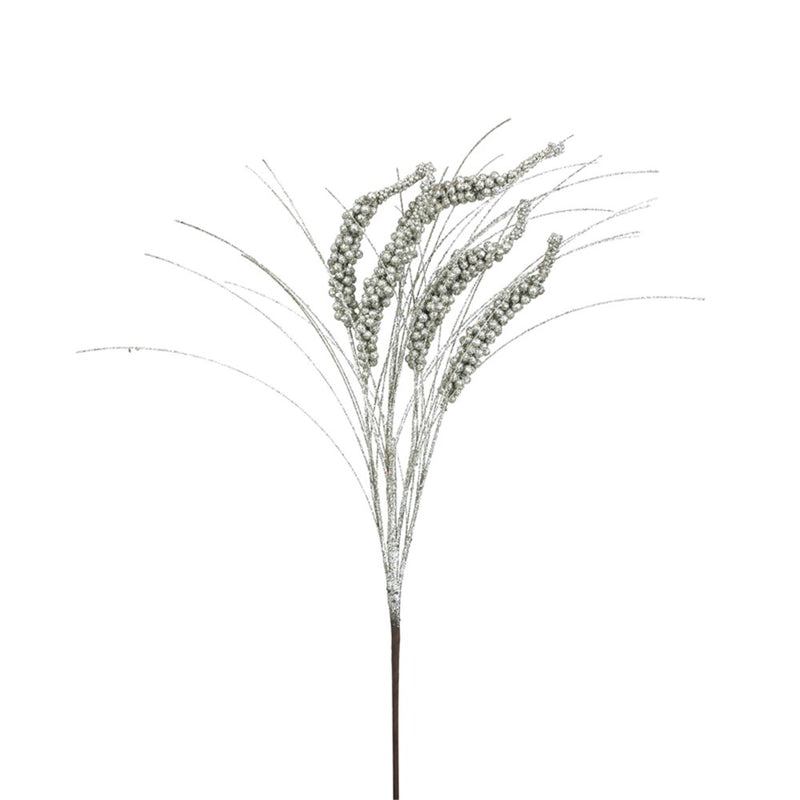 57cm platinum glitter amaranthus Christmas drop