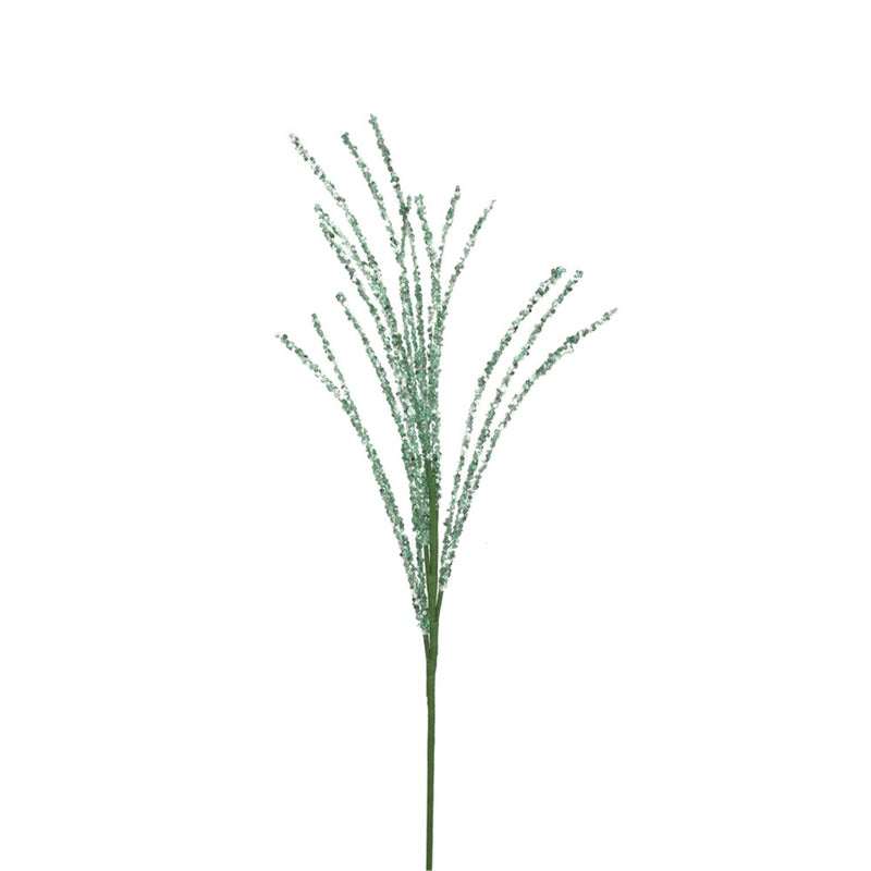 73cm sage green glitter Christmas stem