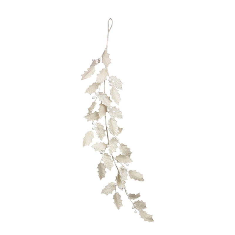120cm pearl white leaf Christmas garland