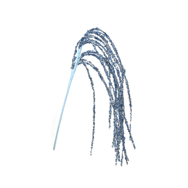 85cm blue denim glitter Christmas drop decoration