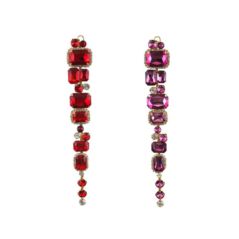 ruby and amethyst diamante hanging Christmas tree decoration