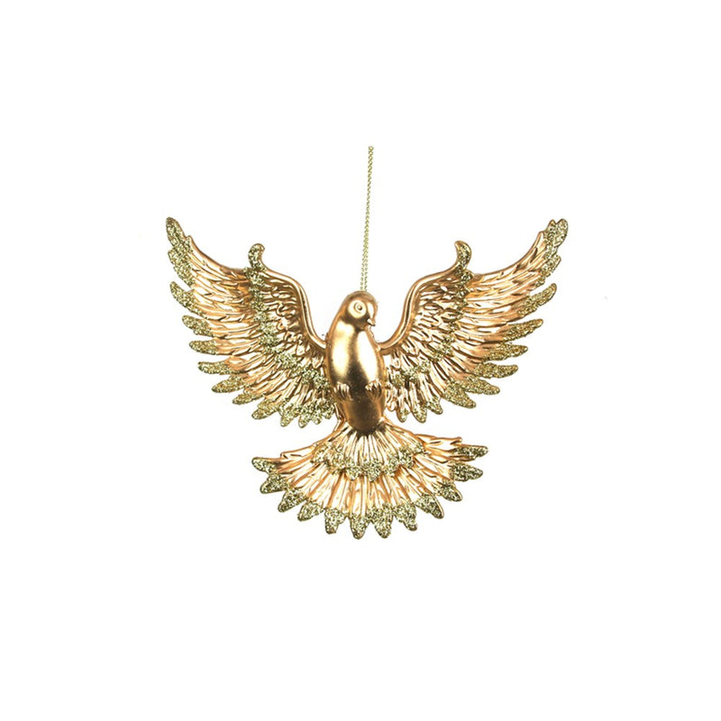 gold dove Christmas decoration 14.5 x 13cm