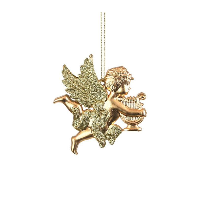 9cm gold cherub Christmas tree decoration