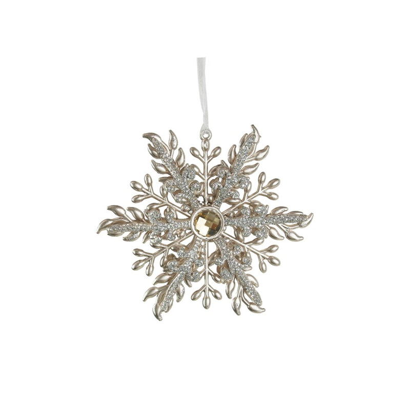 13cm platinum snowflake Christmas tree decoration