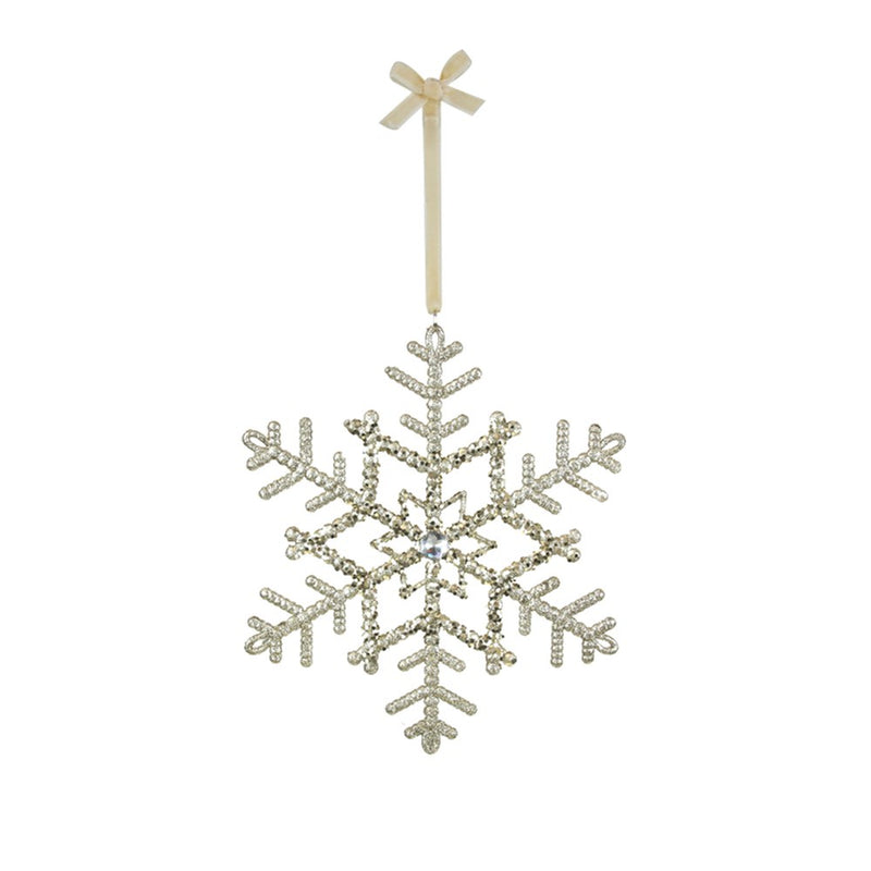 19.8cm champagne snowflake Christmas decoration