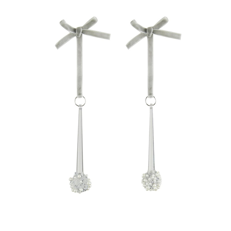 2 pack clear acrylic icicle Christmas drops 13cm