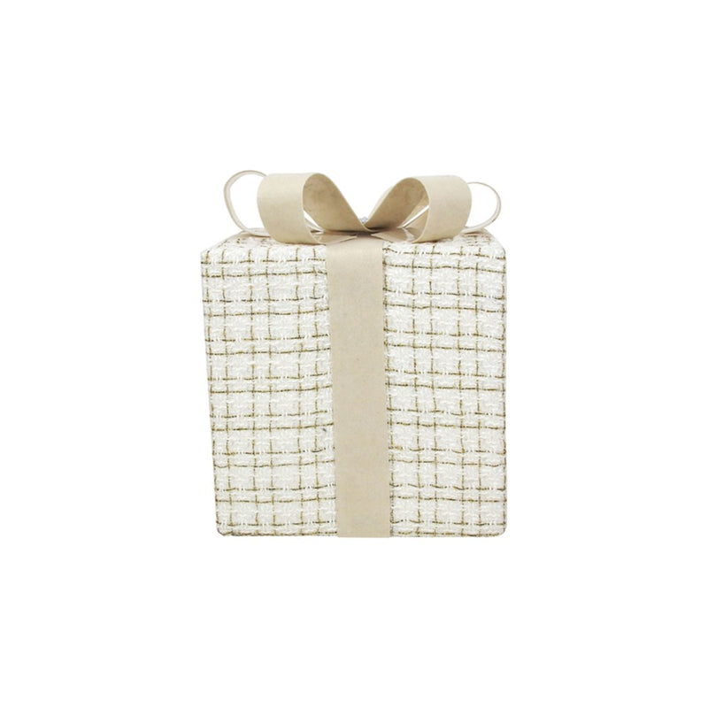 ivory tweed Christmas gift box 25 x 25 x 30cm