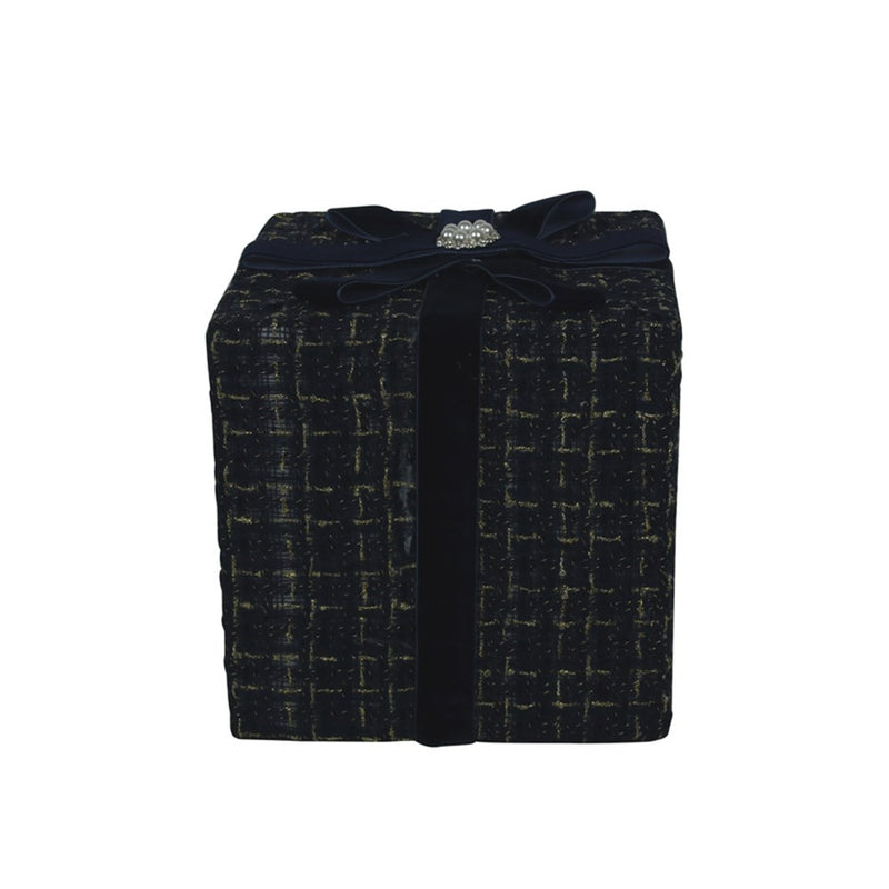 blue tweed gift box 18 x 18 x 22cm