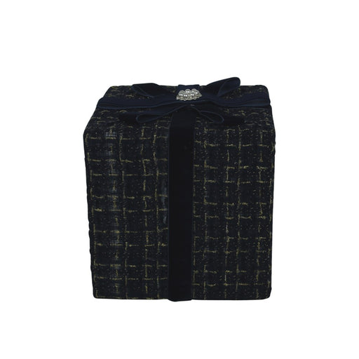 blue tweed gift box 18 x 18 x 22cm