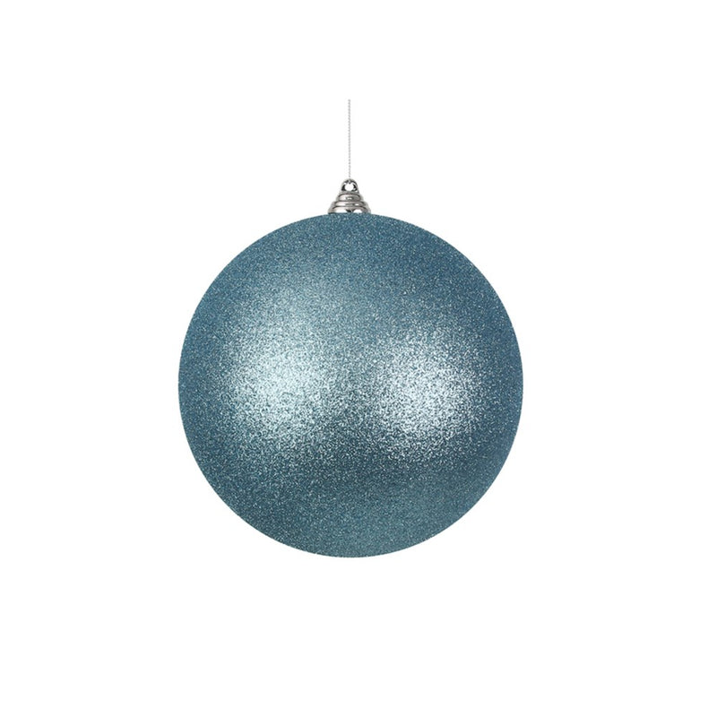20cm Arctic blue glitter Christmas bauble