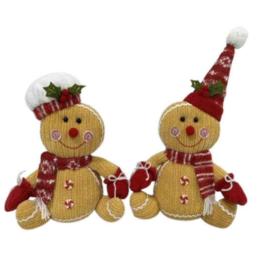 Ronis Sitting Gingerbread 30cm 2 Assorted