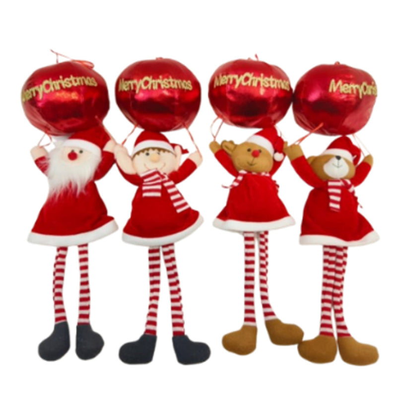 Ronis Christmas Characters with Balloon 57cm 4 Assorted