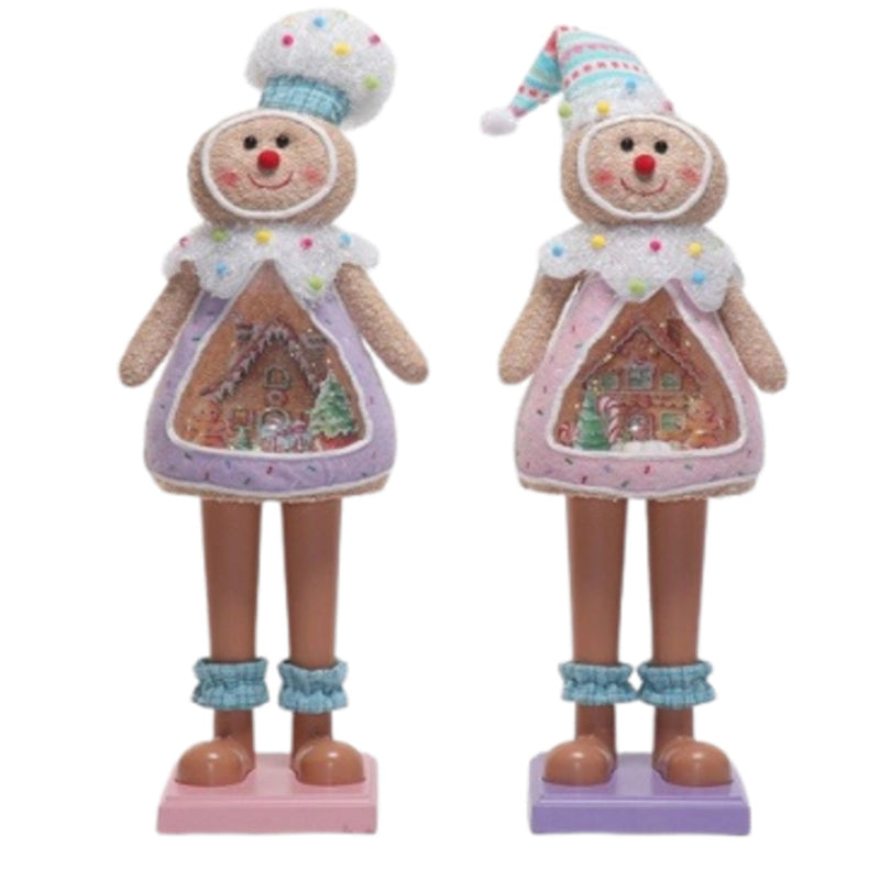 Ronis Standing Gingerbread with Lighting Scene & Musical 2 assorted 66cm/81cm