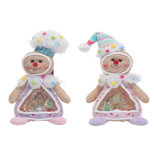 Ronis Sitting Gingerbread with Lighting Scene 25cm/30cm 2 assorted