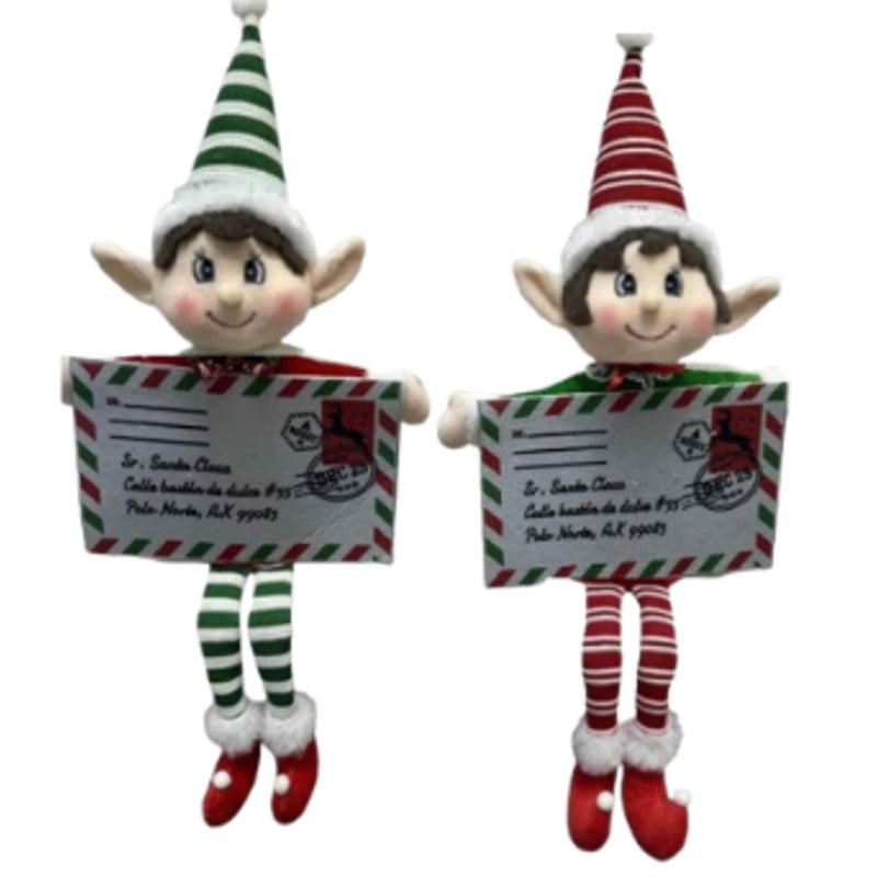 Ronis Plush Elf On The Shelf Letters to Santa 60cm Set of 2 Assorted