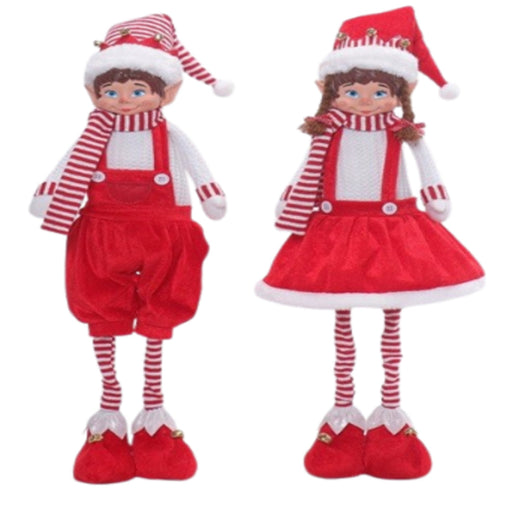 Ronis Standing Porcelain Face Christmas Elf Him and Her 75cm