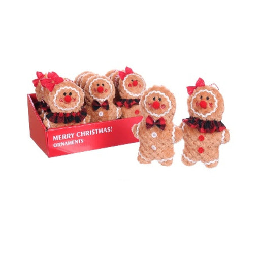 Ronis Hanging Gingerbread Ornament 15cm 12pcs in a box 2 Assorted Design