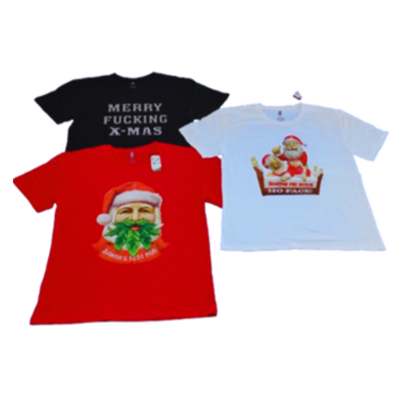 Rude Xmas T-Shirt Assorted Colours