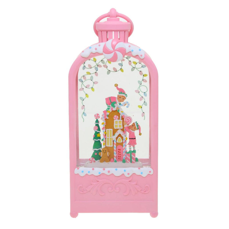 Ronis Candy Gingerbread Lantern 27Cm 27.3cm Battery Operated