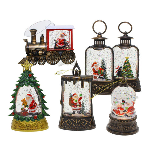 Ronis Christmas Hanging Décor Mini Lantern Ornaments 14.2cm Battery Operated 6 Assorted