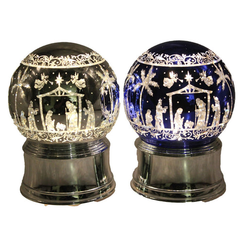 Ronis Waterball Nativity Warm white 16cm Battery Operated 2 Assorted