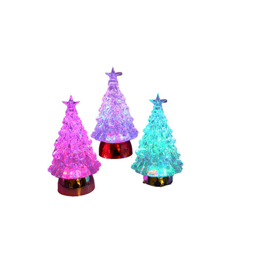 Ronis Xmas Tree Rgb 23cm Battery Operated 3 Assorted