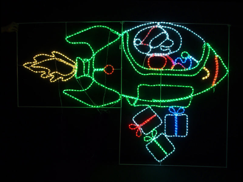 Led Ropelight Santa Rocket