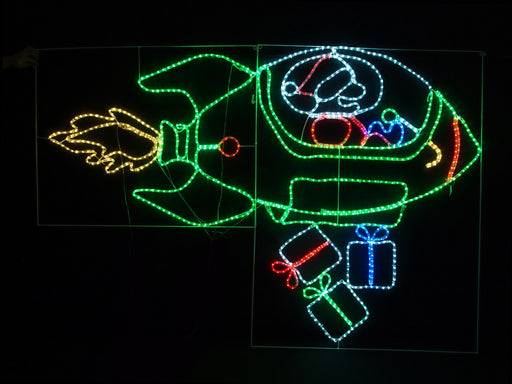 Led Ropelight Santa Rocket
