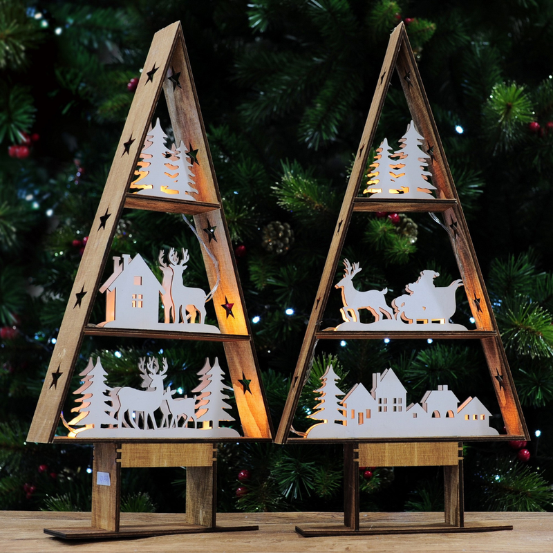 Light Up 3 Level Village Tree