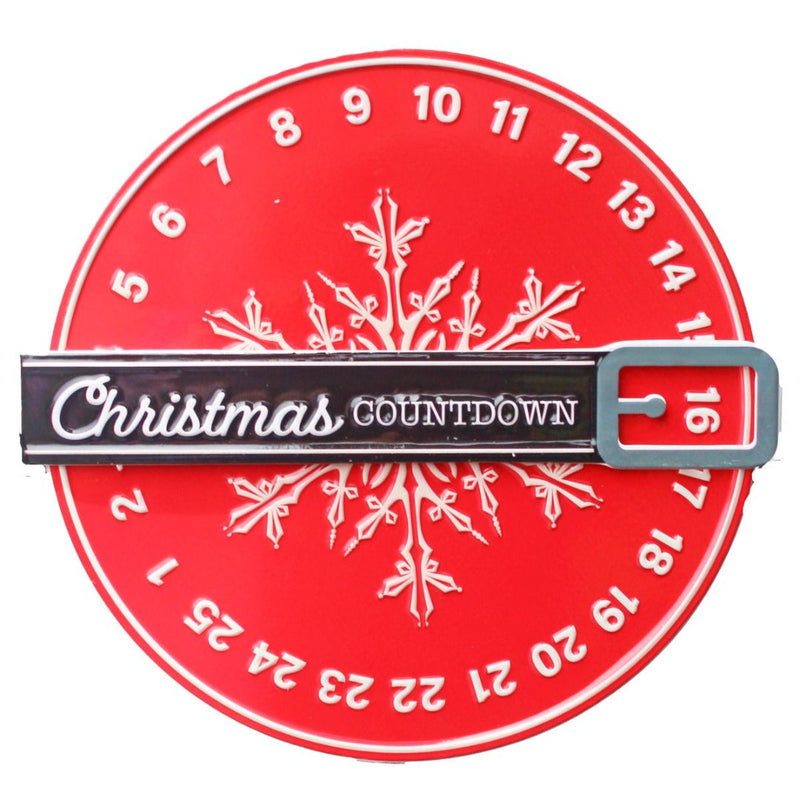 Ronis Metal Christmas Countdown Red 35cm