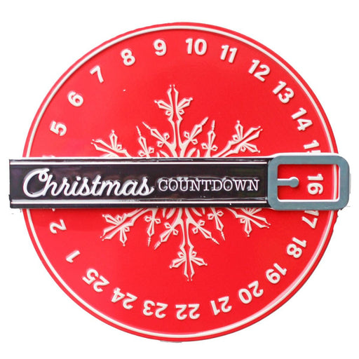 Ronis Metal Christmas Countdown Red 35cm