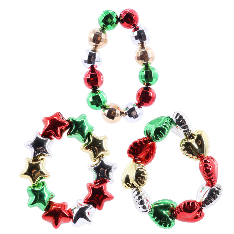 Christmas Chunky Acrylic Bracelet Assorted