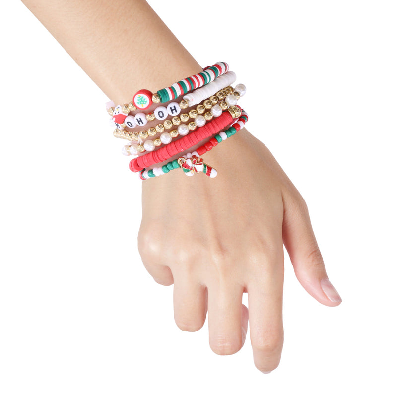 Christmas Friendship Bracelet 6pk Assorted 2