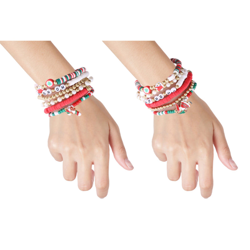 Christmas Friendship Bracelet 6pk Assorted