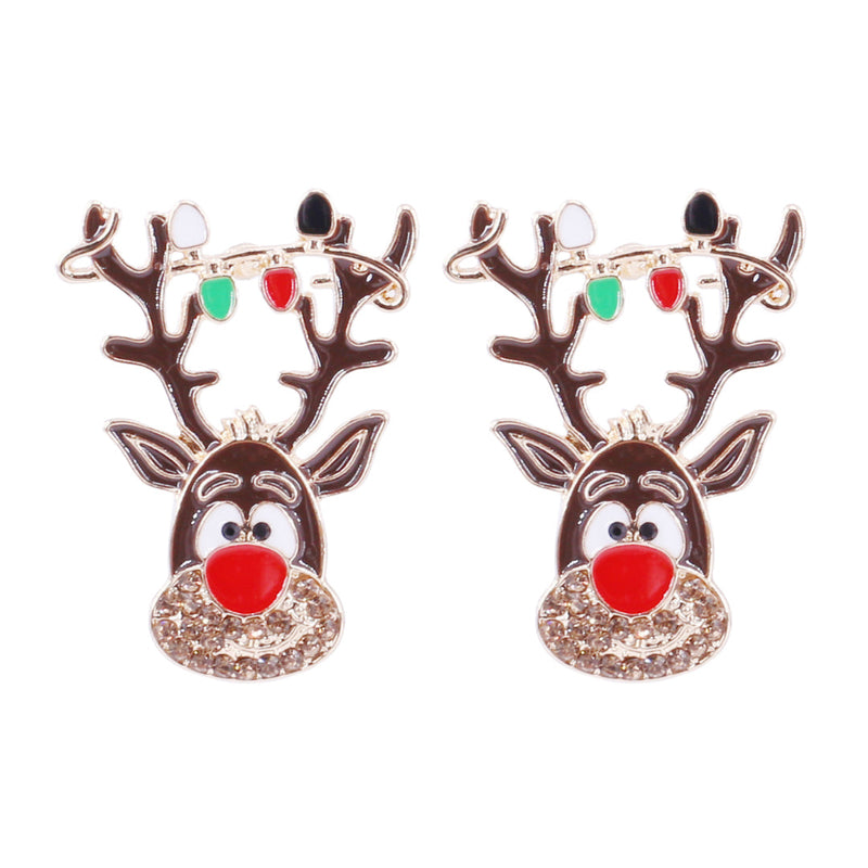 Christmas Diamante Earrings Assorted 2