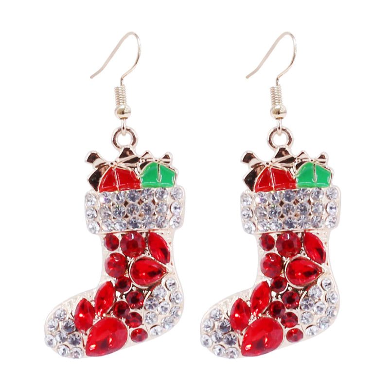 Christmas Diamante Earrings Assorted 4