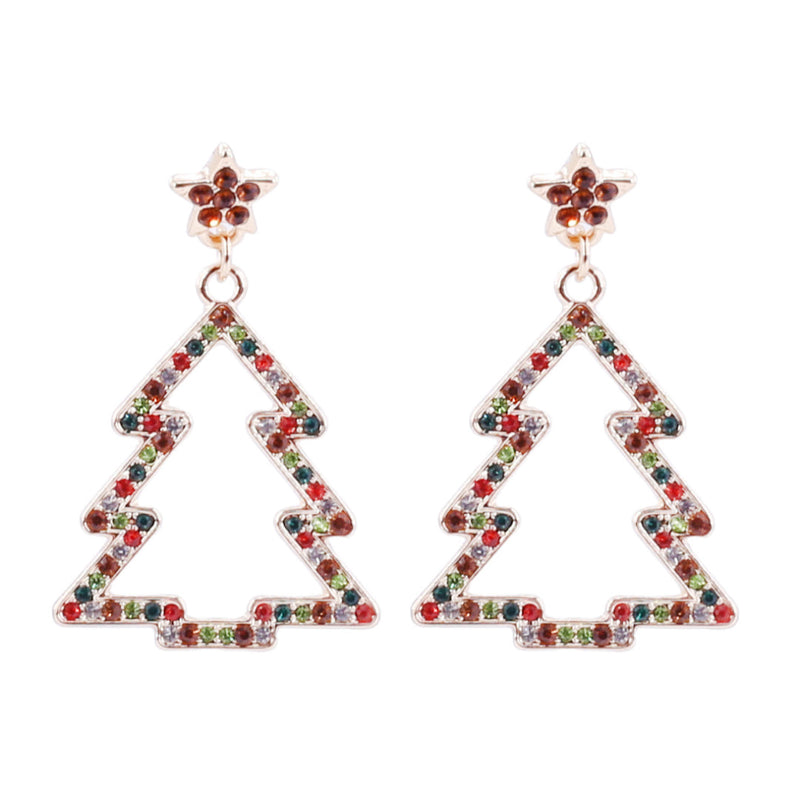 Christmas Diamante Earrings Assorted 5