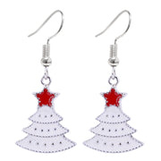 Christmas Earrings Red-White Assorted 2