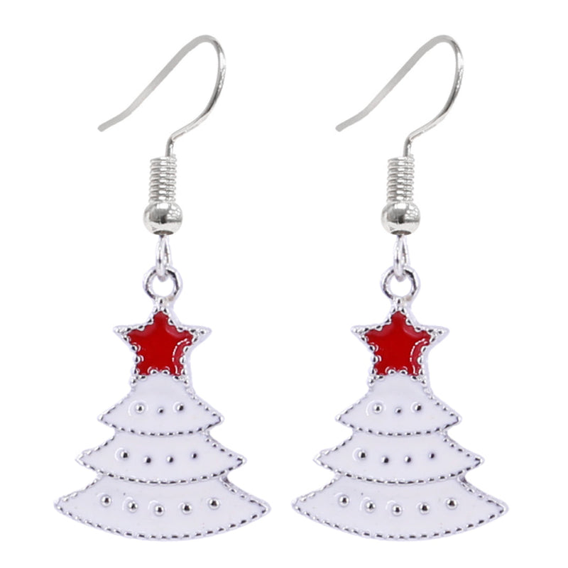 Christmas Earrings Red-White Assorted 2