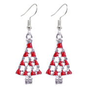 Christmas Earrings Red-White Assorted 3