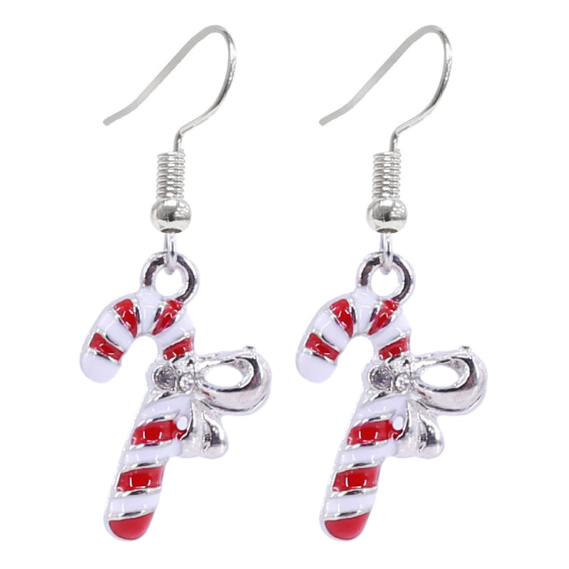 Christmas Earrings Red-White Assorted 4