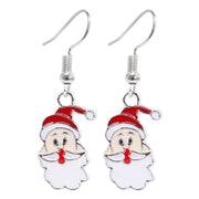 Christmas Earrings Red-White Assorted 5