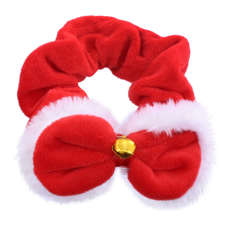Hair Scrunchie Red Bow Decos Assorted 3