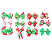 Hair Clips Ribbon Bow 3pk Assorted