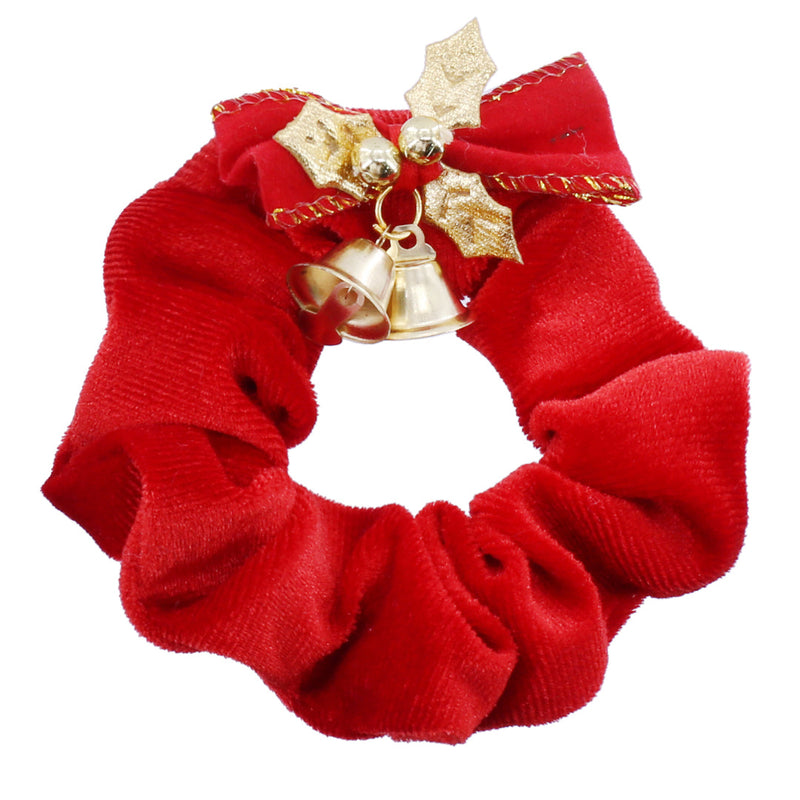 Hair Scrunchie Velvet Bells Assorted 3