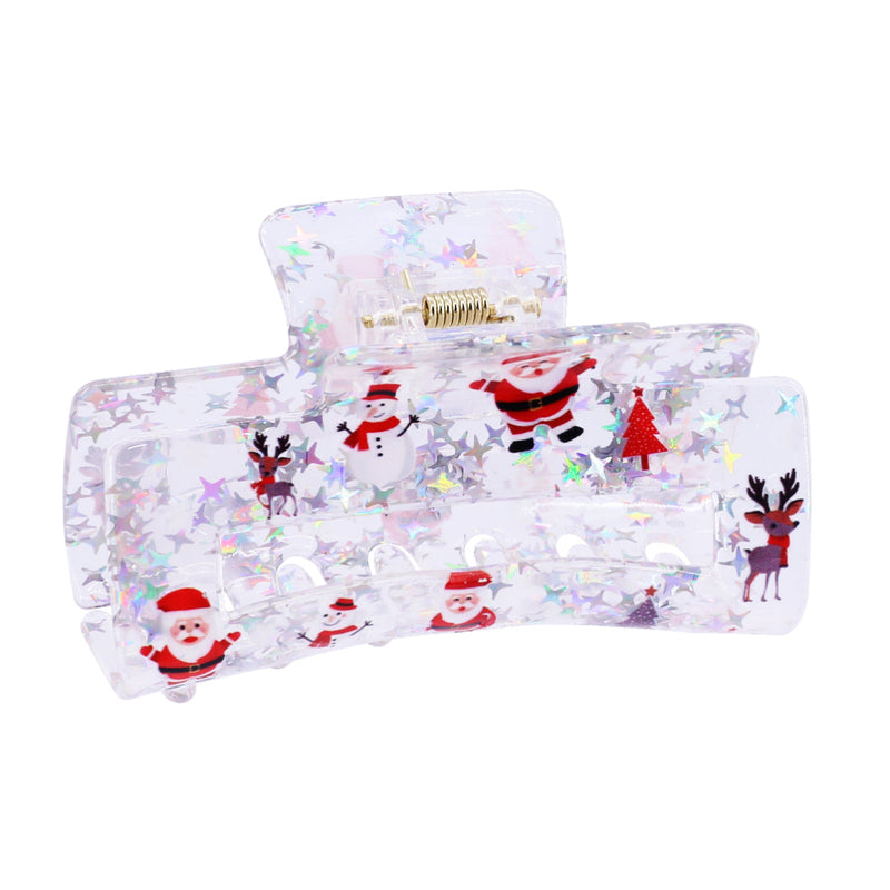 Claw Clip Glittery Stars Assorted 3